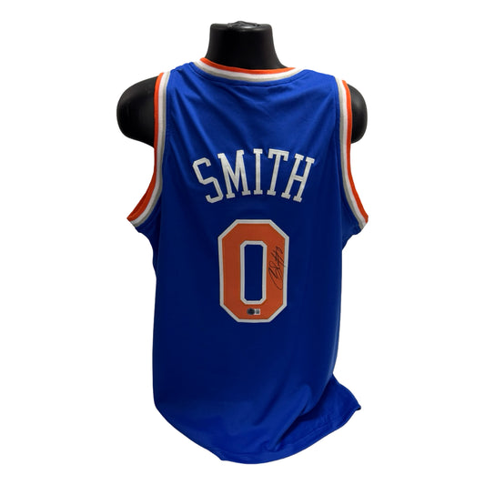 Chris Smith Autographed New York Knicks Blue #0 Jersey Beckett