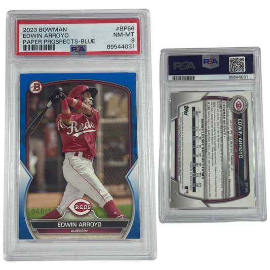 2023 Edwin Arroyo Bowman Paper Prospects Blue /150 #BP66 PSA NM MT 8