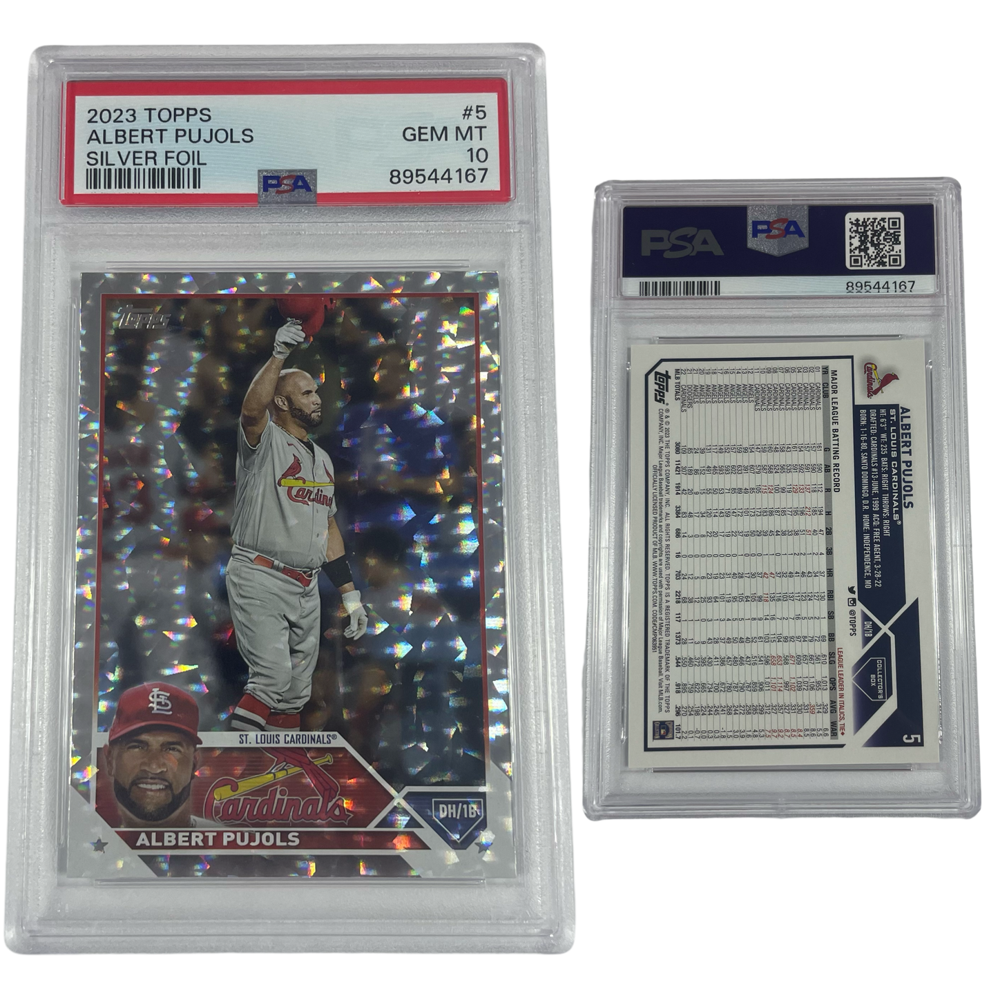 2023 Albert Pujols Topps Silver Foil #5 PSA GEM MT 10