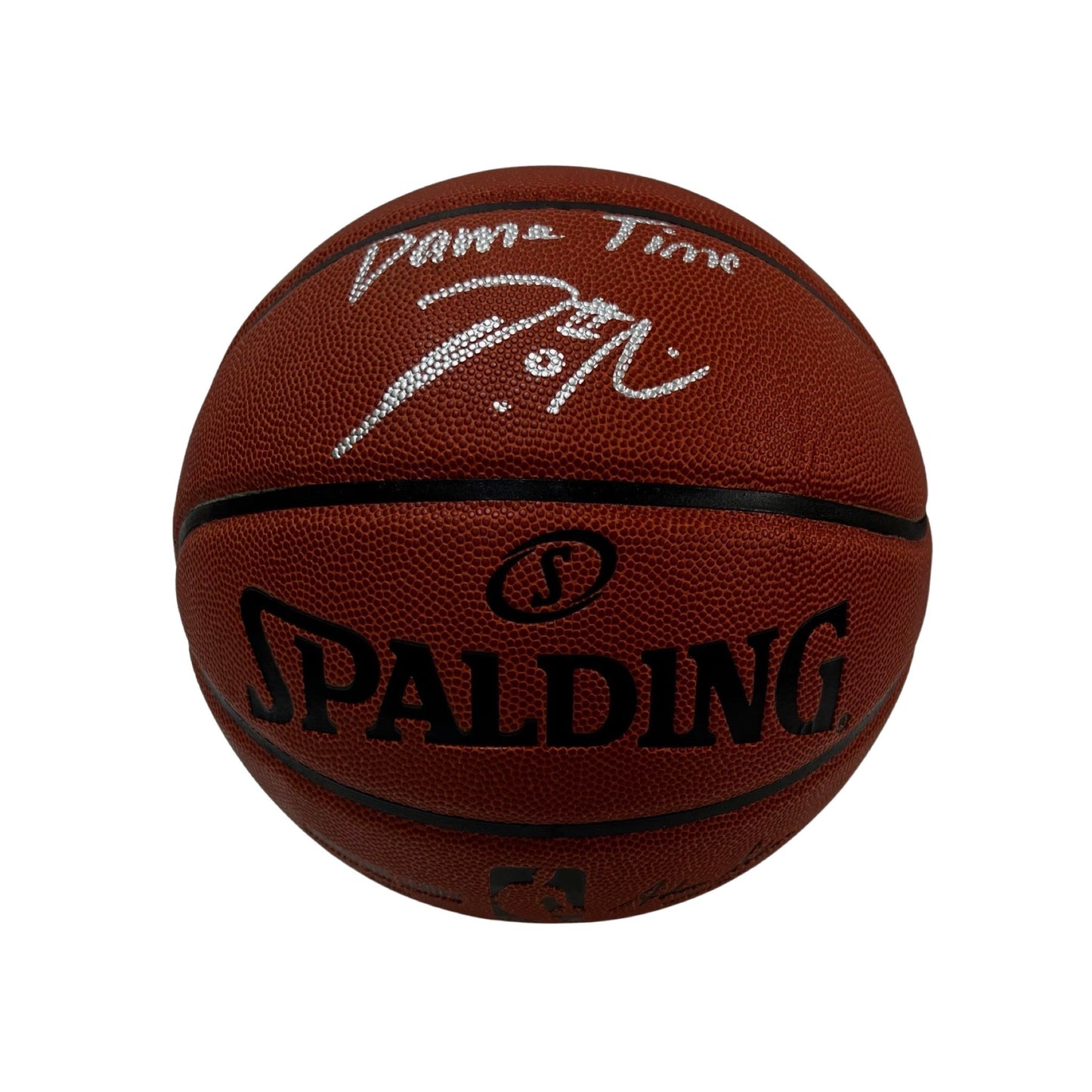 Damian Lillard Autographed Portland Trailblazers Spalding I/O Basketball Dame Time Inscription JSA