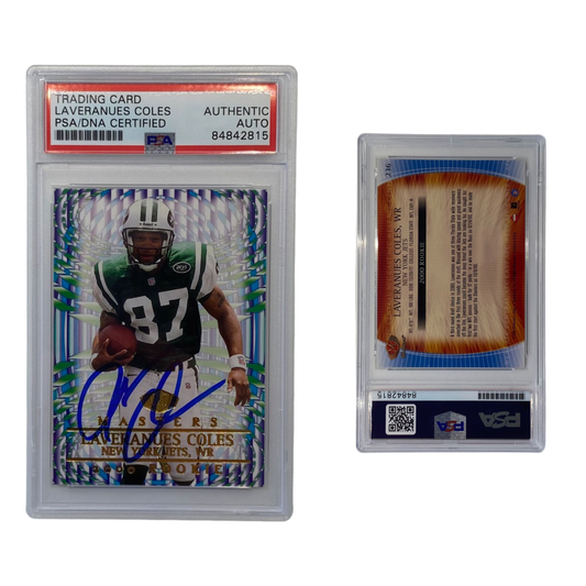 2000 Laveranues Coles Masters Rookie Card #236 Autographed PSA Auto Authentic