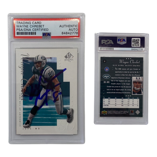 2000 Wayne Chrebet Upperdeck SP Authentic #57 Autographed PSA Auto Authentic