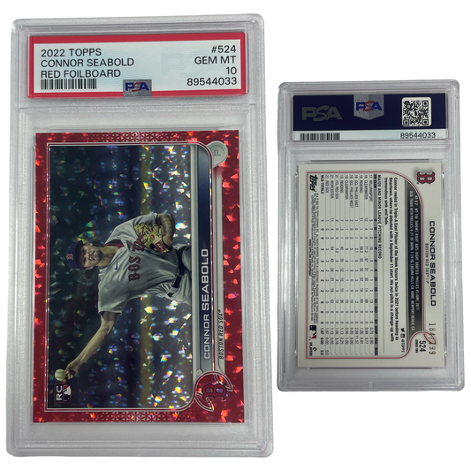 2022 Connor Seabold Topps Rookie Red Foilboard /199 #524 PSA GEM MT 10