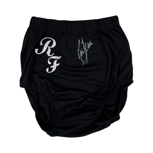 Ric Flair Autographed WWE Black Wrestling Trunks ASI
