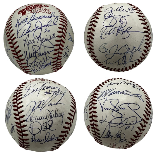 1986 New York Mets Autographed 1986 World Series Logo Ball JSA