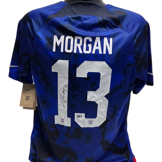 Alex Morgan Autographed USA Soccer Nike Blue Jersey Steiner CX