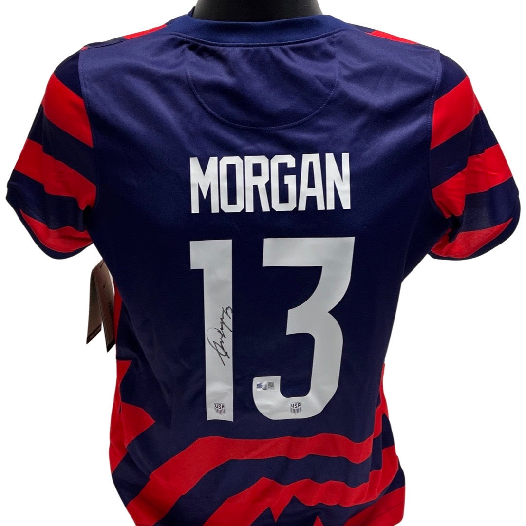 Alex Morgan Autographed USA Soccer Nike Navy/Red Jersey Steiner CX