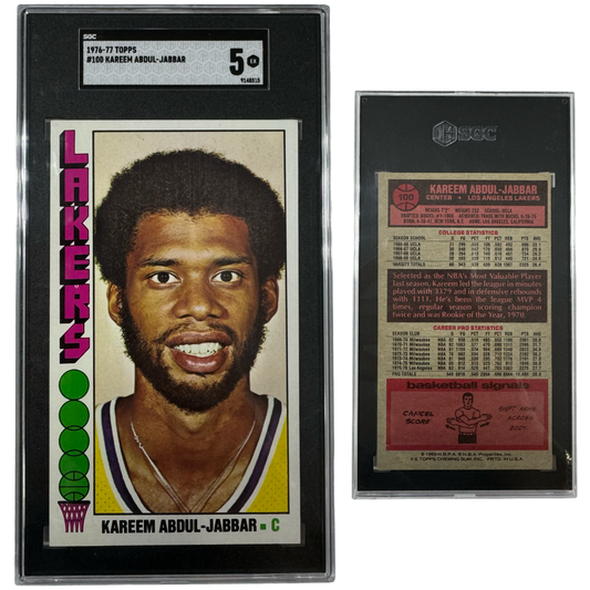 1976-77 Topps #100 Kareem Abdul-Jabbar SGC 5 EX