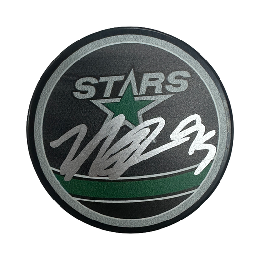 Matt Duchene Autographed Dallas Stars Logo Puck JSA