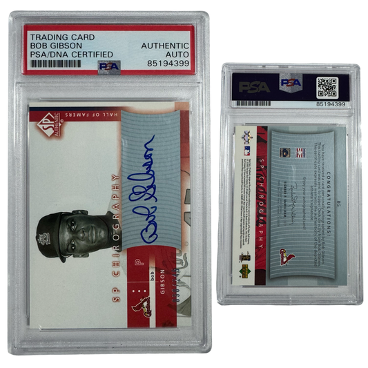 2003 Bob Gibson Autographed Upper Deck SP Chirography /245 #BG PSA Auto Authentic