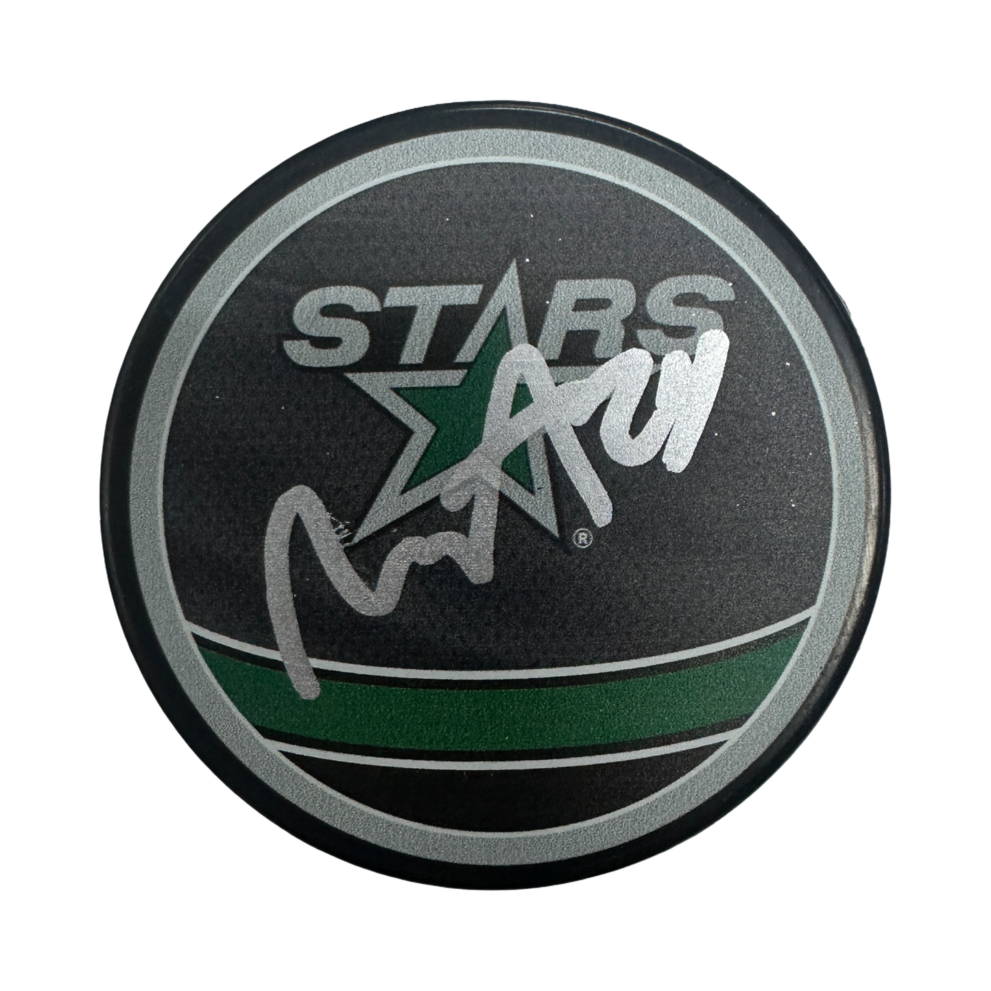 Roope Hintz Autographed Dallas Stars Logo Puck JSA
