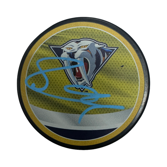 Peter Foresburg Autographed Nashville Predators Logo Puck JSA