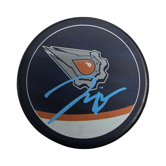 Darnell Nurse Autographed Edmonton Oilers Logo Puck JSA