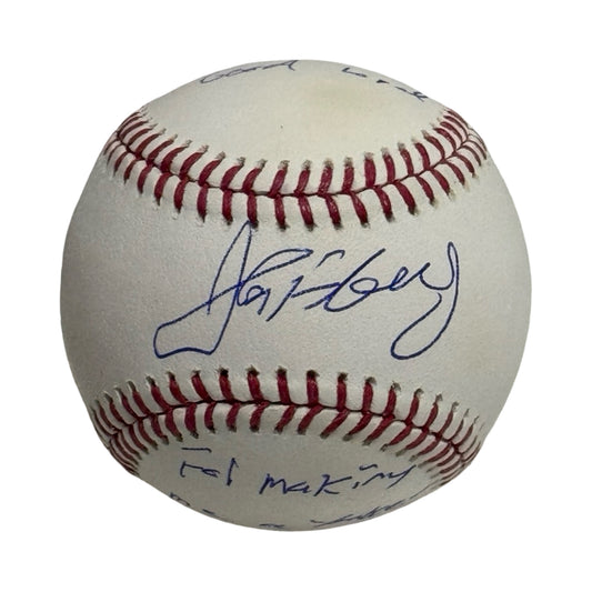 John Flaherty Autographed New York Yankees OMLB Inscribed Thgank The Good Lord Beckett BAS