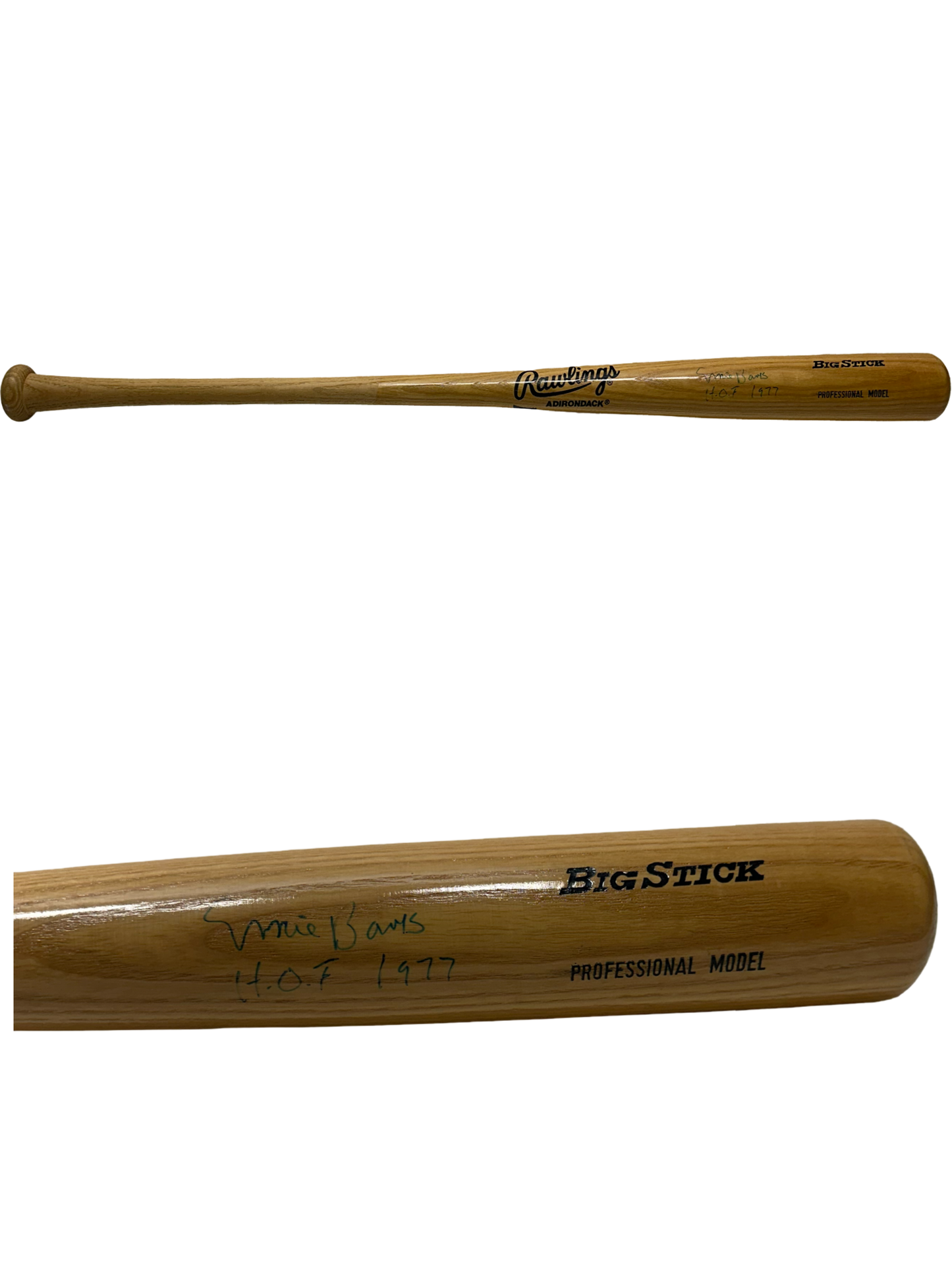 Ernie Banks Autographed Chicago Cubs Rawlings Big Stick Bat JSA
