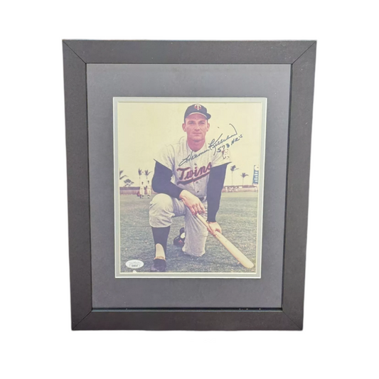 Harmon Killebrew Autographed Minnesota Twins Framed 8x10 JSA