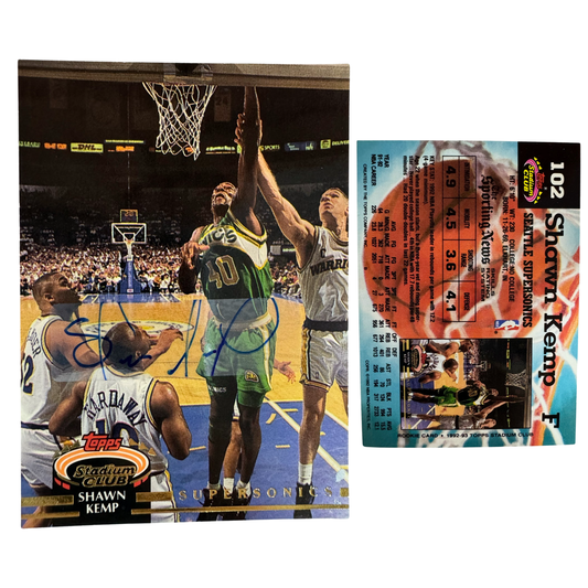 Shawn Kemp Autographed Sticker Card