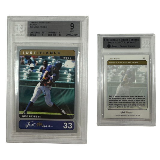 2002-03 Jose Reyes Just Minors Justifiable #33 Beckett 9 MINT