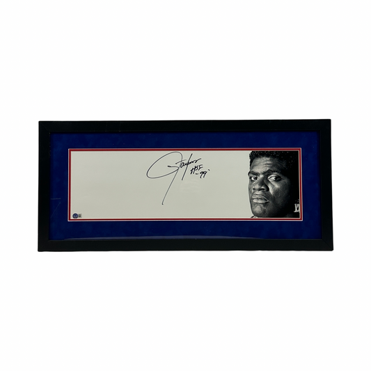 Lawrence Taylor Autographed New York Giants Framed 8x26 Beckett - "HOF 99"