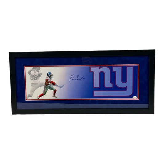 Darius Slayton Autographed New York Giants Framed 8x26 JSA