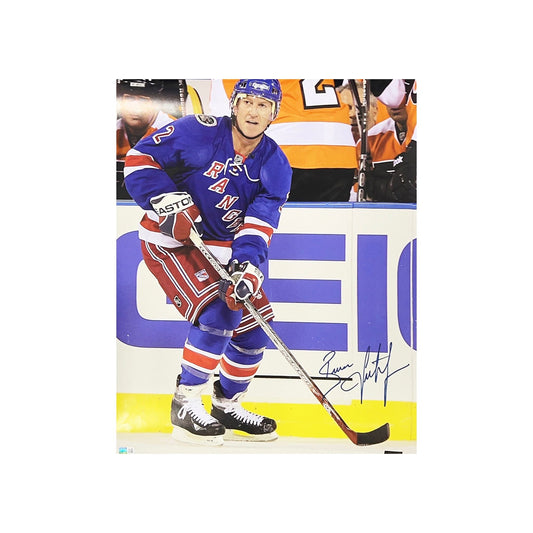 Brian Leetch Autographed New York Rangers Pass 16x20 Steiner CX