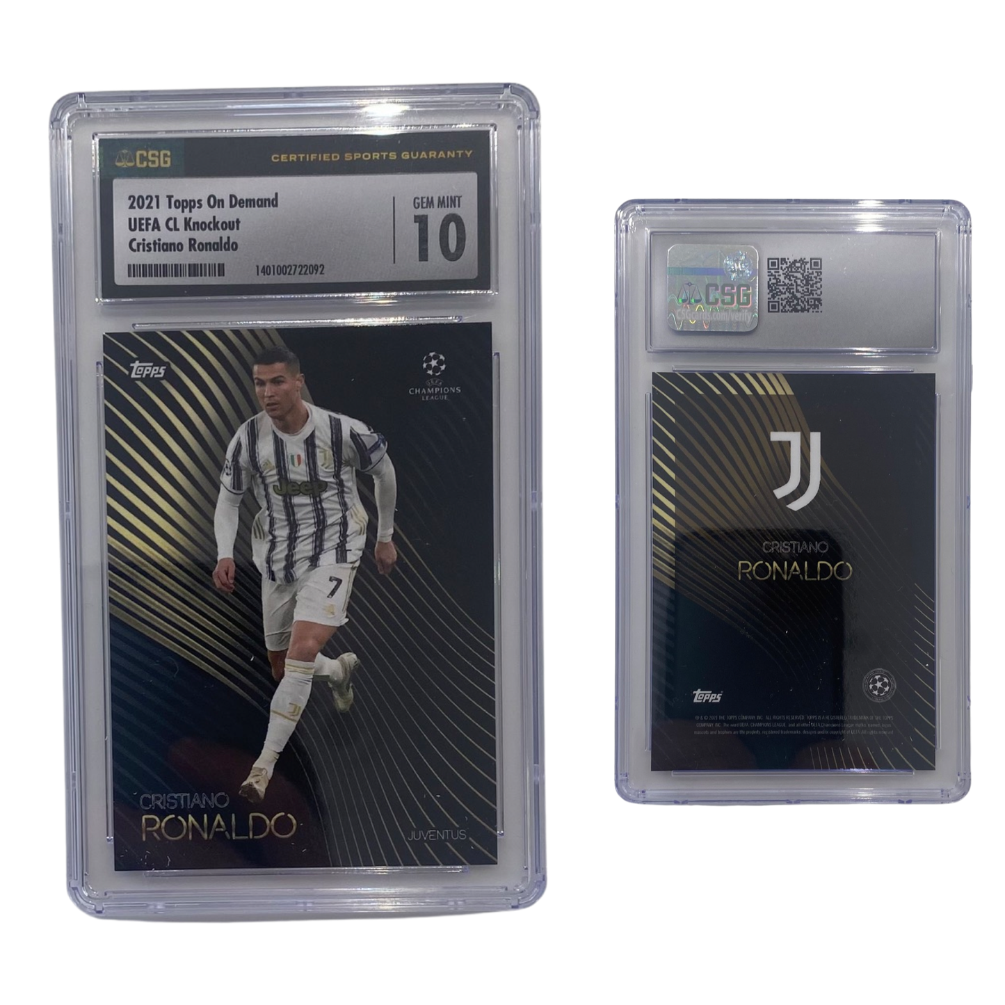 Cristiano Ronaldo Topps On Demand UEFA CL Knockout CSG 10 GEM MINT