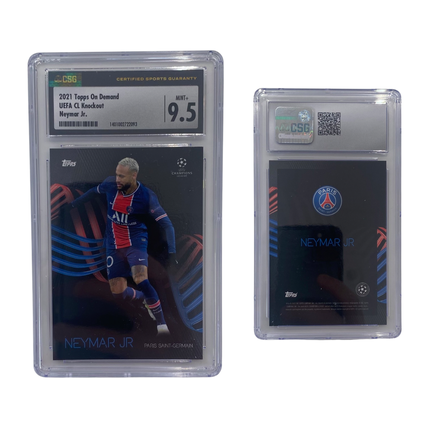 2021 Neymar Jr. Topps On Demand UEFA CL Knockout CSG 9.5 MINT+
