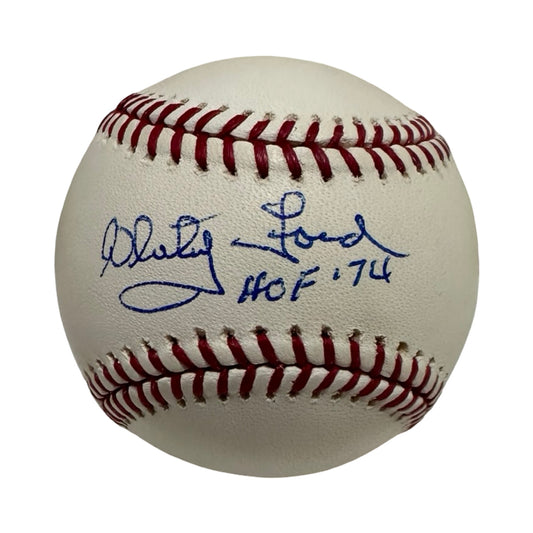 Whitey Ford Autographed Hall of Fame 1974 Baseball PSA COA