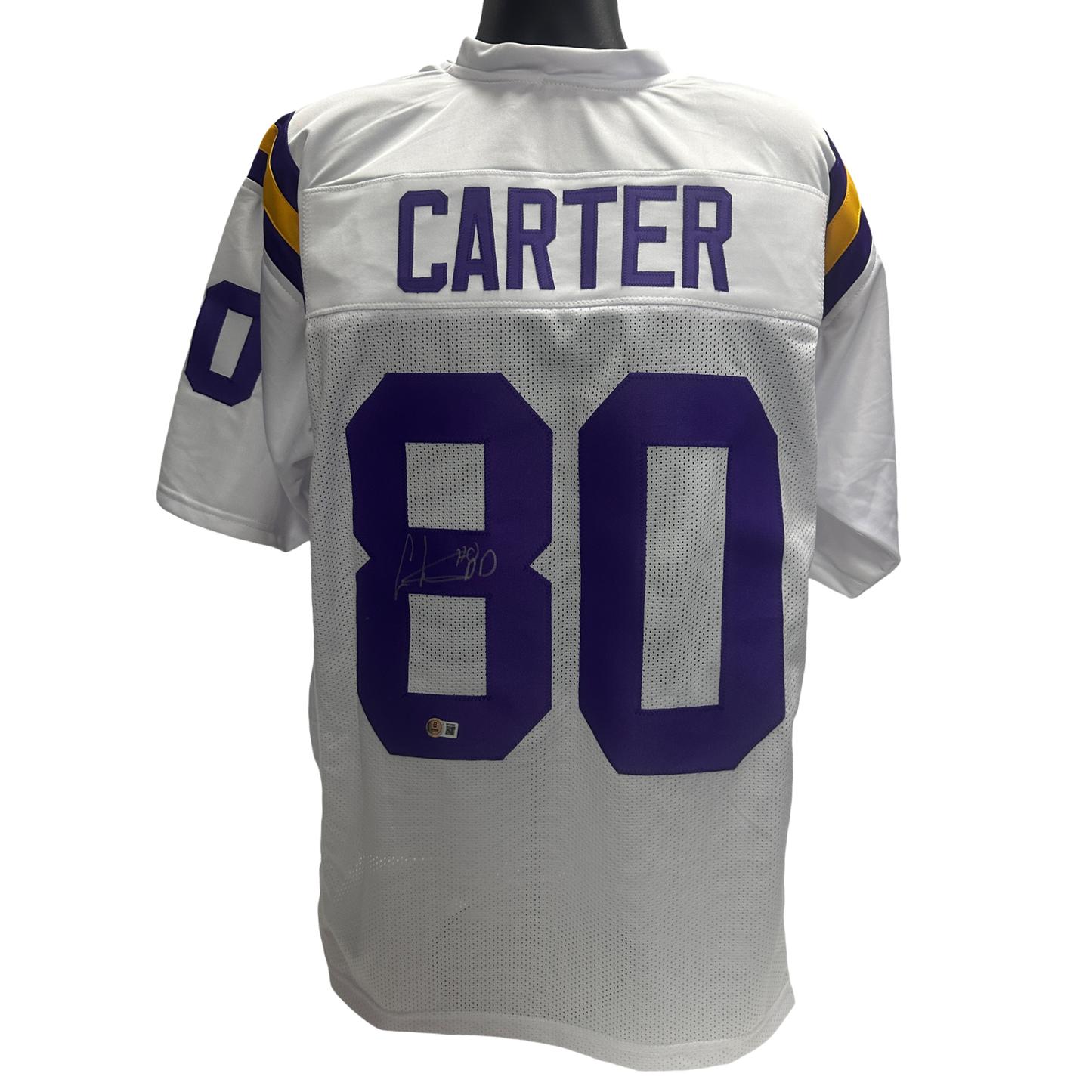 Cris Carter Autographed Minnesota Vikings White Jersey Beckett