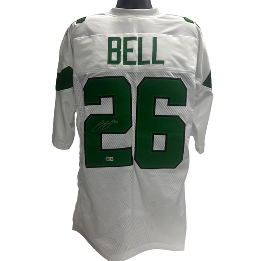 Leveon Bell Autographed New York Jets White Jersey Beckett