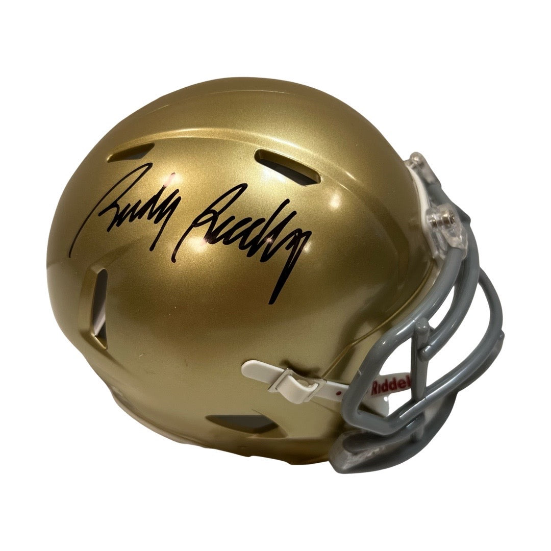Rudy Ruettiger Autographed Notre Dame Fighting Irish Mini Helmet JSA