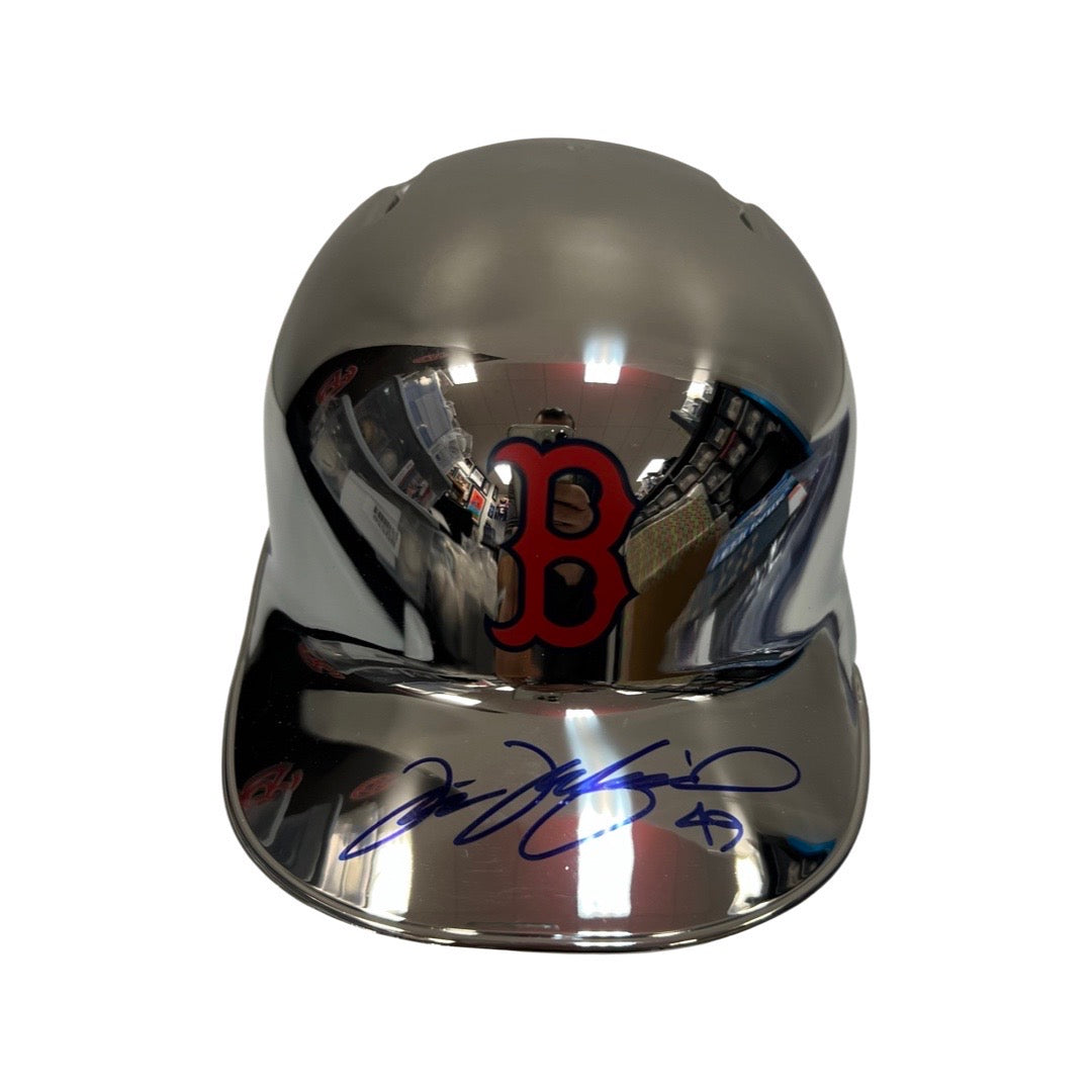 Tim Wakefield Autographed Boston Red Sox Chrome Mini Helmet JSA