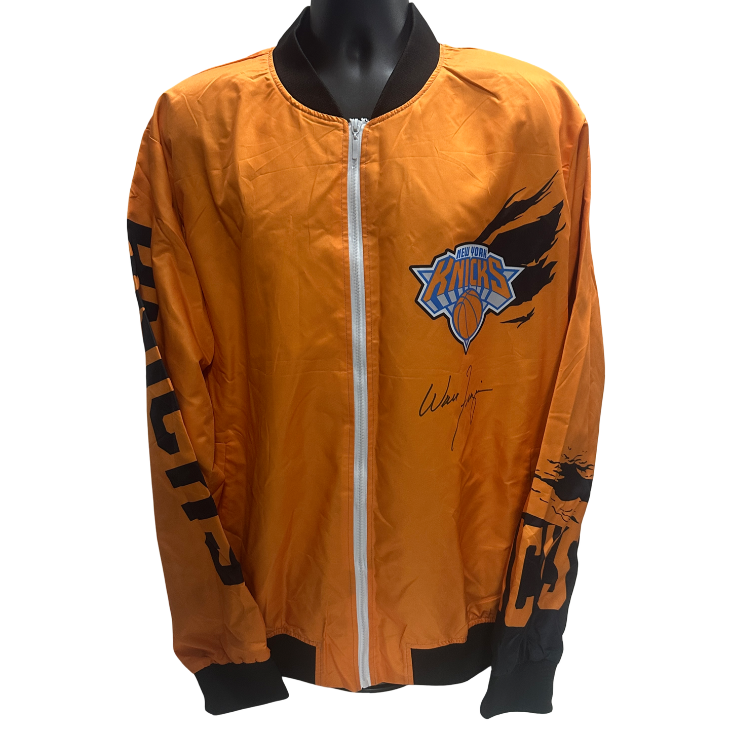 Walt Frazier Autographed New York Knicks Bomber Jacket Beckett