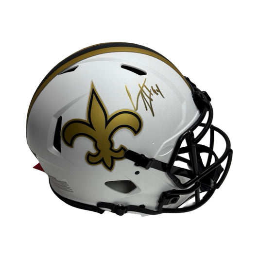 Cameron Jordan Autographed New Orleans Saints Lunar Eclipse Authentic Helmet Beckett BAS