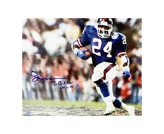 OJ Anderson Autographed New York Giants Blue Ink 11x14 "SB XXV MVP" Inscription Steiner CX