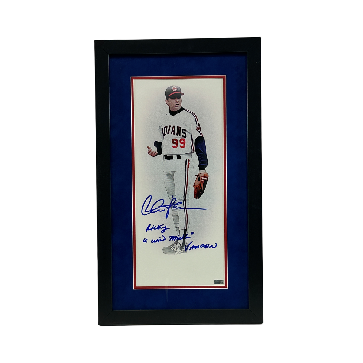 Charlie Sheen Autographed Major League "Ricky Wild Thing Vaughn" Inscribed Framed 8x18 Steiner CX