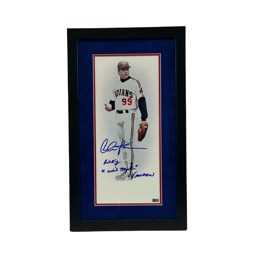 Charlie Sheen Autographed Major League "Ricky Wild Thing Vaughn" Inscribed Framed 8x18 Steiner CX