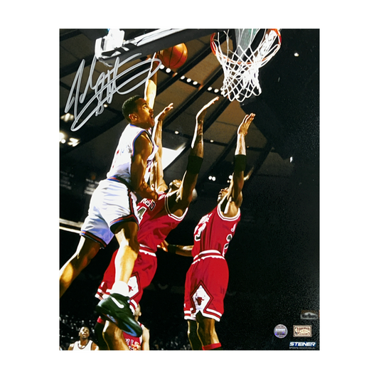 John Starks Autographed New York Knicks 8x10 Steiner
