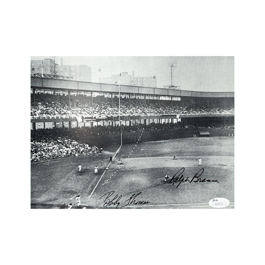 Bobby Thomson & Ralph Branca Autographed 8x10 JSA