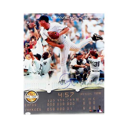 David Cone Autographed New York Yankees 16x20 JSA