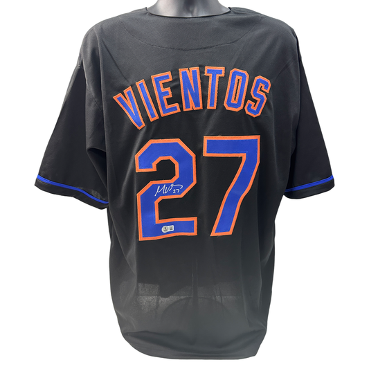 Mark Vientos Autographed New York Mets Black Jersey Beckett