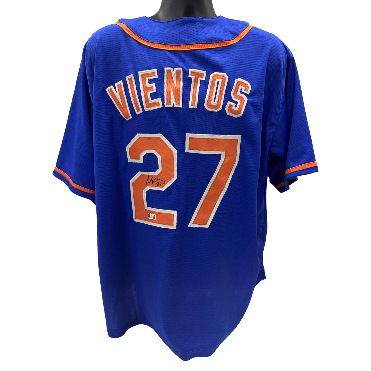 Mark Vientos Autographed New York Mets Blue Jersey Beckett