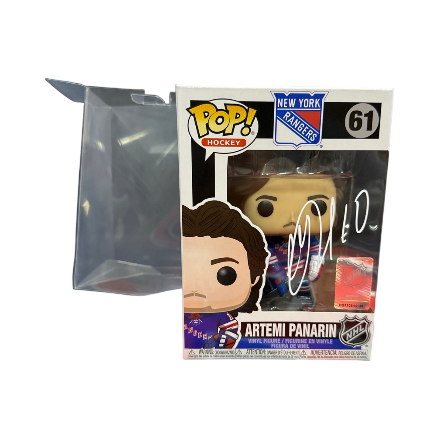 Artemi Panarin Autographed New York Rangers Funko Pop White Ink Beckett