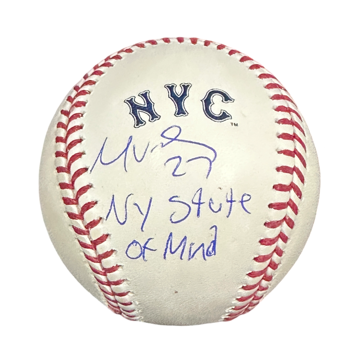 Mark Vientos Autographed New York Mets "NY State Of Mind" Inscribed N.Y.C OMLB Beckett