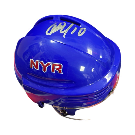 Artemi Panarin Autographed New York Rangers Blue Mini Helmet Beckett