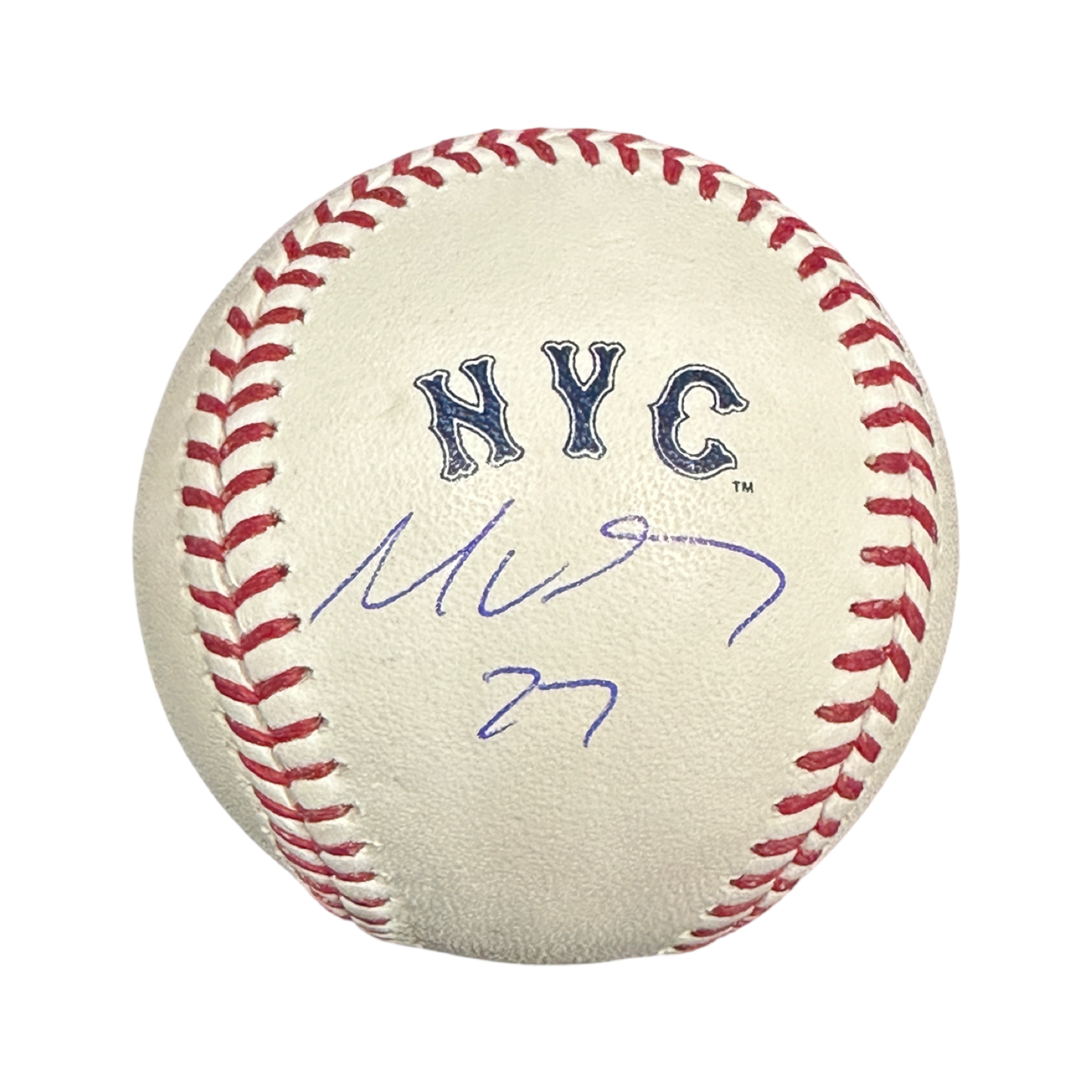 Mark Vientos Autographed New York Mets N.Y.C OMLB Beckett