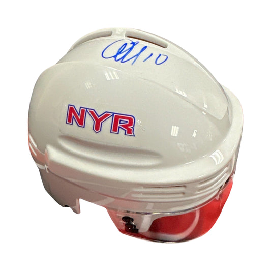 Artemi Panarin Autographed New York Rangers White Mini Helmet Beckett