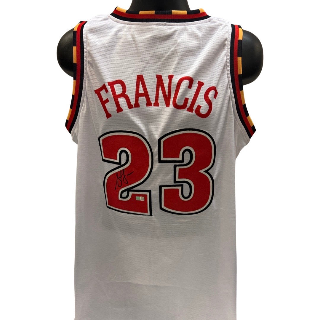 Steve Francis Autographed Maryland Terrapins White Jersey Steiner CX