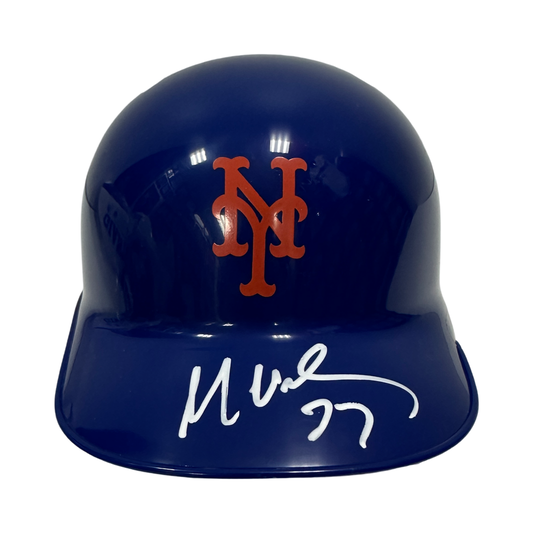 Mark Vientos Autographed New York Mets Blue Mini Helmet Beckett