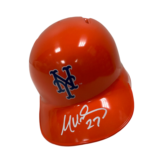 Mark Vientos Autographed New York Mets Orange Mini Helmet Beckett